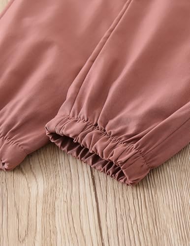 Image of Girls 2 Piece Pants Sets Graphic Cute T-shirt and Jogger Pants Girls Outfits for Casual, Dance Brick Red /White 9-10 Years