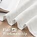H.VERSAILTEX White Linen Curtains 96 inches Long Natural Linen Blended Semi-Sheer Curtains with Nickel Grommet for Living Room, Privacy Assured (52 by 96 Inch, Set of 2, White)
