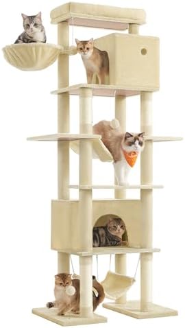 Feandrea Árbol Grande para Gatos, Rascador Multinivel para Gatos ...