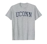 Connecticut Huskies Retro Arch Heather Gray T-Shirt Small