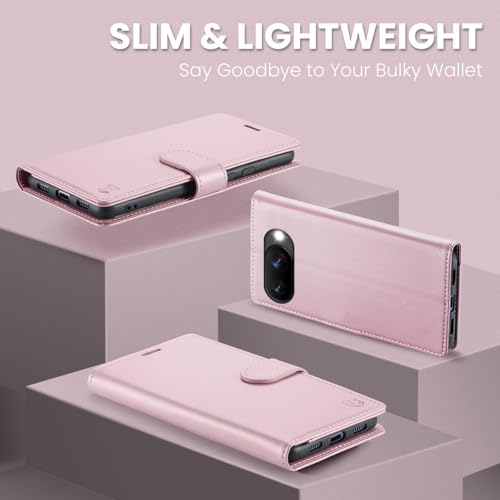 FLIPALM Card Holder Wallet Case for Google Pixel 10a, Pink by FLIPALM - Used condition - Image 6