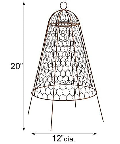 Bestnest Set Of Six Panacea 83280 Rustic Wire Garden Cloches, 20" H Each #TOP1