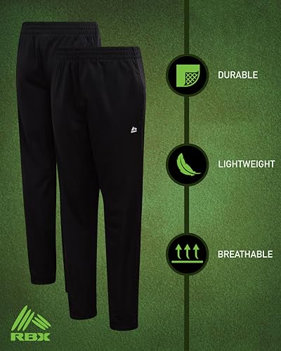 Image of RBX Boys' Sweatpants - Active Tricot Joggers Warm-Up Track Pants (2 Pack)