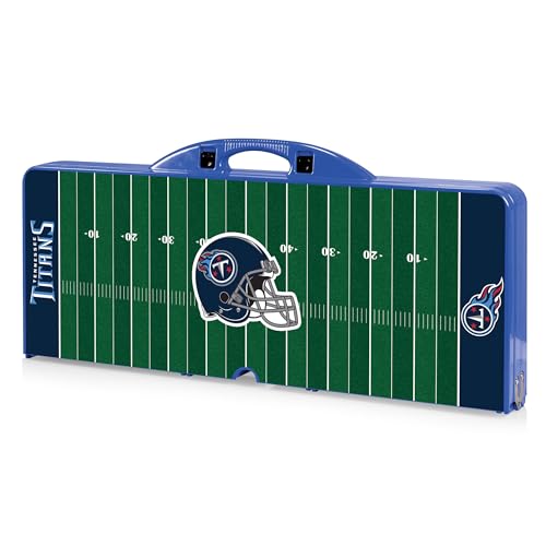 Image of PICNIC TIME NFL Picnic Table Portable Folding Table with Seats and Umbrella