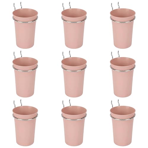 Image of Pegboard Cups With Loops, 9 Pack Pink Peg Board Pencil Holder Organizer