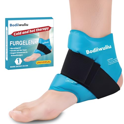 Almohadillas De RefrigeracióN Tobillo, Paquete De Hielo Para Pies Reutilizable, Vendaje Enfriamiento Tobillo, Adecuada Para Aplicar FríO En Los Pies (Azul, L)