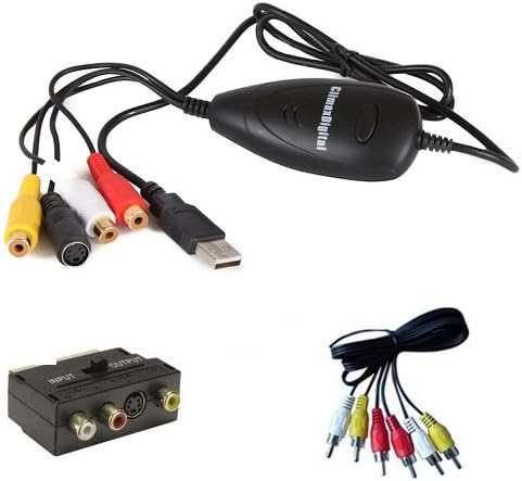 VCAP302 USB 2.0 VHS to DVD Video Capture/Converter/DVD Maker Kit. For Windows 10, 8.1, 8, 7, Vista & XP. Easy Way to Convert and Edit your VHS video Tapes to Quality DVD. Support Xbox 360/PS3 Colour Recording+ upload video to YouTube. Including AV cable and SCART Adaptor