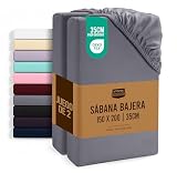 Utopia Bedding Juego de 2 Sabana Bajera 150x200 - Gris - Bolsillo Profundo - Microfibra Cepillada (Cama 150)