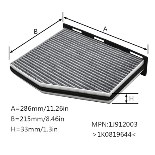 Filtro de aire de habitáculo de alta retención para VW Tiguan, Touran y Seat Leon 2