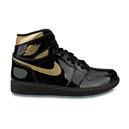 Jordan Mens Air Jordan 1 Retro High OG 555088 032 Black Metallic Gold - Size 8