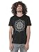 Street Habit T-Shirt Hommes Fleur de Lotus Motif Mandala Top Doux Festival Psychédélique de Qualité - Noir - Medium