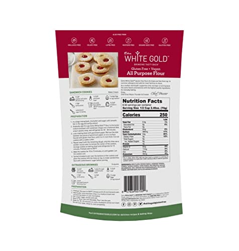 Extra White Gold Brownie Mix And All Purpose Flour Blend - [Gluten Free] [Nut Free] [Free Of The Top 14 Major Allergens] #TOP4