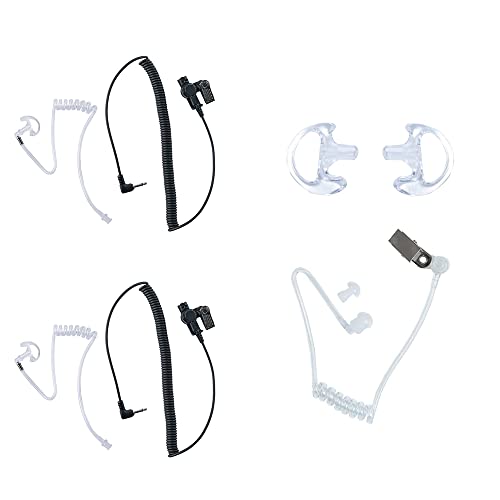 BVMAG 3.5mm Listen Only �A�R�[�X�e�B�b�N�`���[�u�C���z�� �@���s�@�� �Ď��w�b�h�Z�b�g �C���z�� Motorola Kenwood Icom Vertex �g�����V�[�o�[ �c�[�E�F�C���W�I�p 2�p�b�N