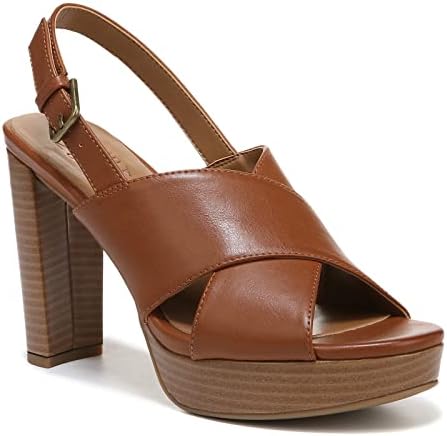 Naturalizer Womens Nylah Platform Slingback Heeled Sandal Toffee Brown 7.5 M | Image 3