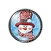 HOYEDNK Cabochon Pierres précieuses Art Peinture Hiver Snowman Motif de Noël 10mm 12mm 18mm 20mm 25mm Cabochon en Verre Cabochon à Dos Plat (Color : H, Size : 10mm)