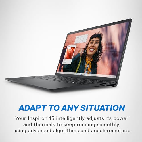 Image of Dell Inspiron 3530 Laptop - 15.6-inch FHD (1920 x 1080) Touchscreen Display, Intel Core i5-1335U, 16GB DDR4 RAM, 512GB SSD, Intel Iris Xe Graphics, Windows 11 Home - Carbon Black