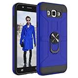 Jeylly Galaxy J7 Case, [Shock Proof] [Blue] Dual Layer Defender Protective Scratch Absorbing Hybrid Rubber Plastic Impact Defender Rugged Hard Case Cover Shield for Samsung Galaxy J7 Released 2015¡­