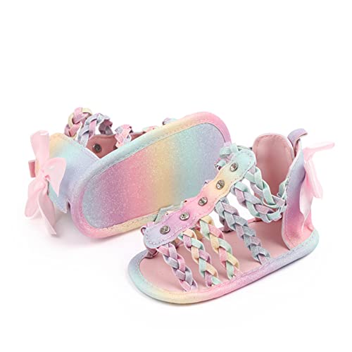 Girls High Ankle Rome Sandals Baby Gladiator Cute Strappy Sandals With Zipper Infant First Walkers Shoes4