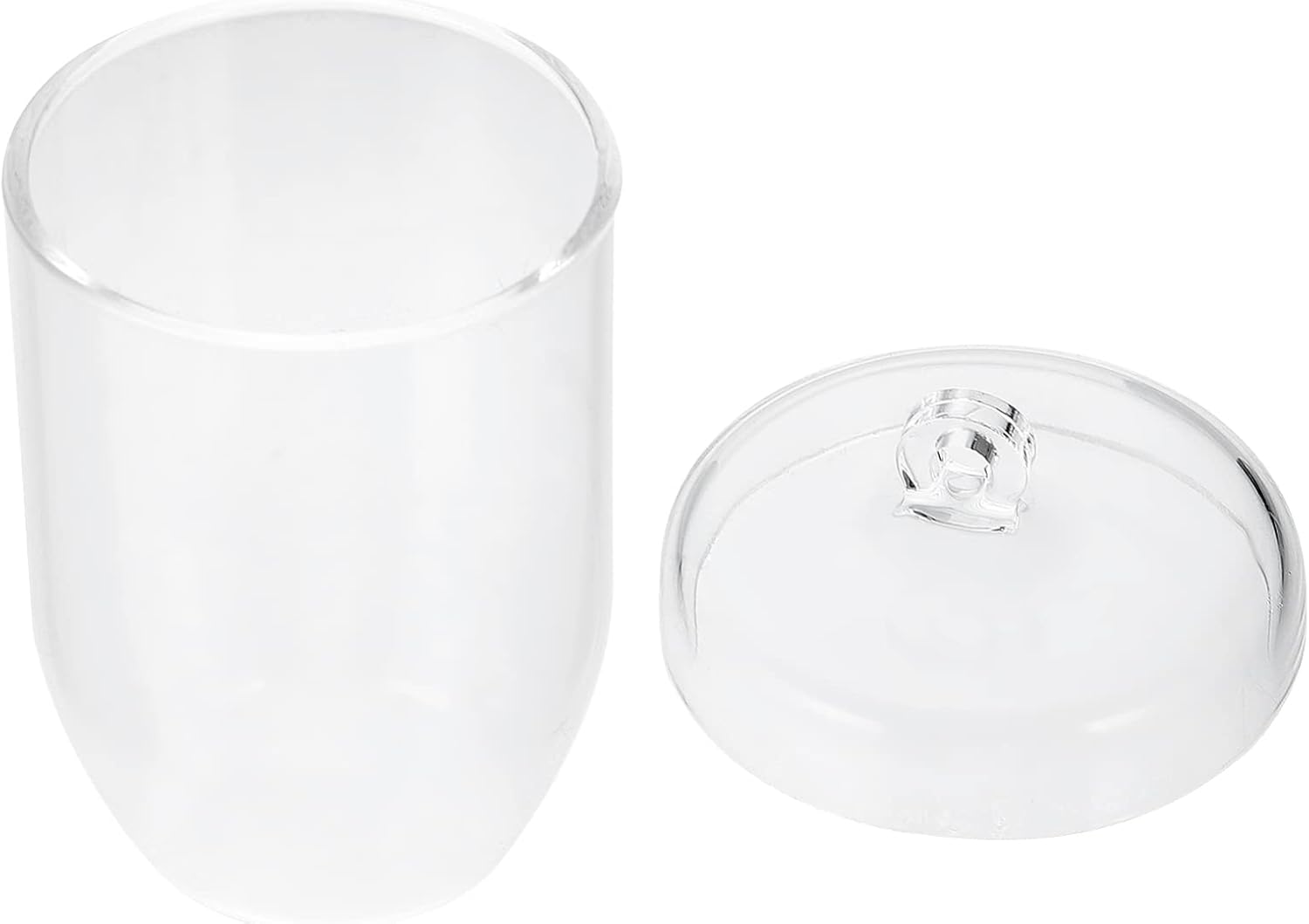 Baluue 2pcs Quartz Crucible for Metal Recasting and Melting Fused Quartz Cup Lid for Scientific Experiments and Jewelry Casting