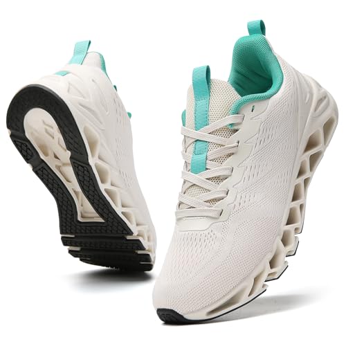 TSIODFO Trail Running Shoes for Women Gym Workout Sneakers Athletic Tennis Walking Shoes Fashion Sneaker Beige Size 10