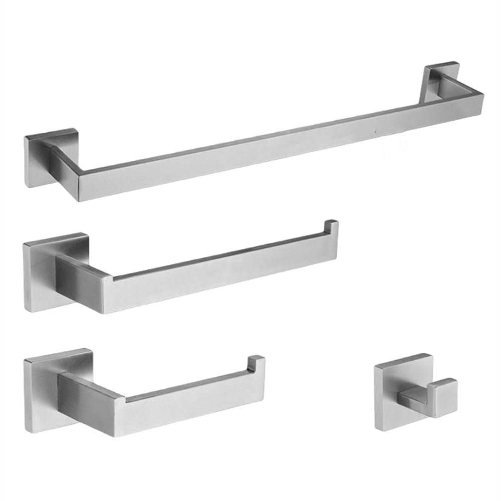 Porte-serviettes en acier inoxydable antirouille, kit complet de quincaillerie de salle de bain