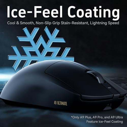 Image of ATK Dragonfly A9 SE Wireless Gaming Mouse, PAW3311, DPI up to 12,000, 53g Lightweight, 120 Hr Battery Life, Tri-Mode 2.4G /Bluetooth /Wired - White