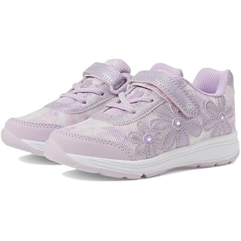 Stride Rite SR Lighted Glimmer Sneaker, Lavender, 13 US Unisex Little Kid Cover