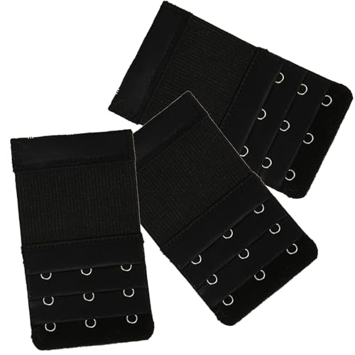 Image of Bra Strap Extenders, Women Elastic Extensions Bra Extender Set, 6 Piece,Skin,White,Black