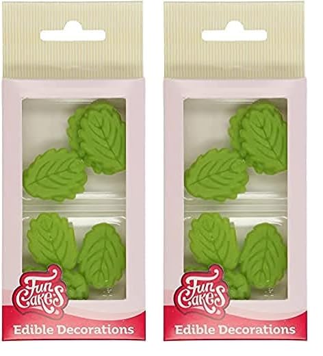 FunCakes Marzipan Dekorationen Blätter Set/12 (Packung mit 2)