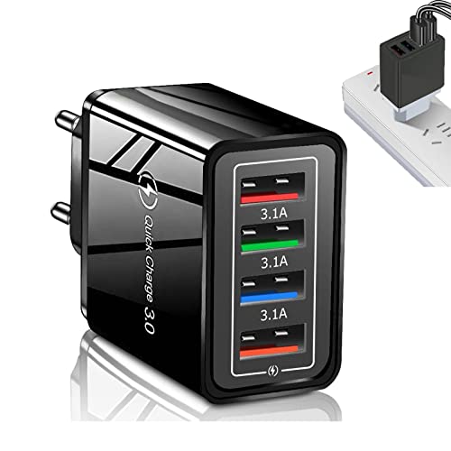 Cargador,4 Cargadores Multipuerto USB,3.0...