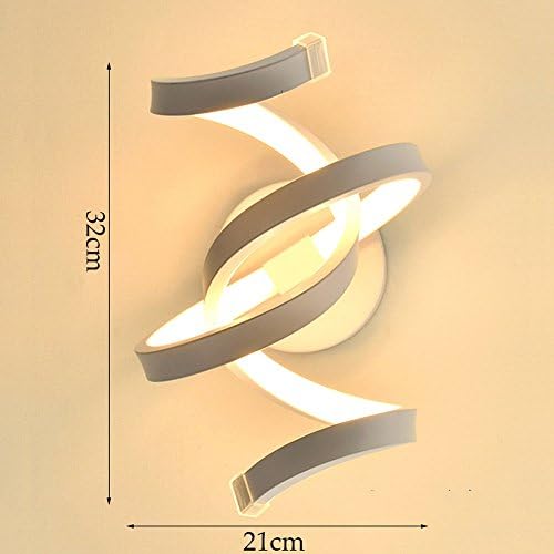 Modeen Simple Modern Acrylic LED Wall Light Spiral Living Room Bedside Bedroom Aisle Lights Wall Lamp Aluminum Wall Sconce Light Fixture