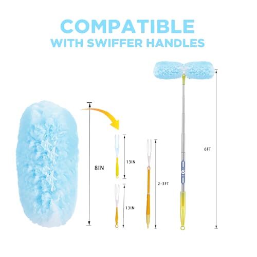 Image of Comprehensive 360Heavy Duty Duster Kit with Duster Refills & Compatible with Swiffer Dusters,for Home, Office, car Indoor Cleaning (30PCS&1Handle)