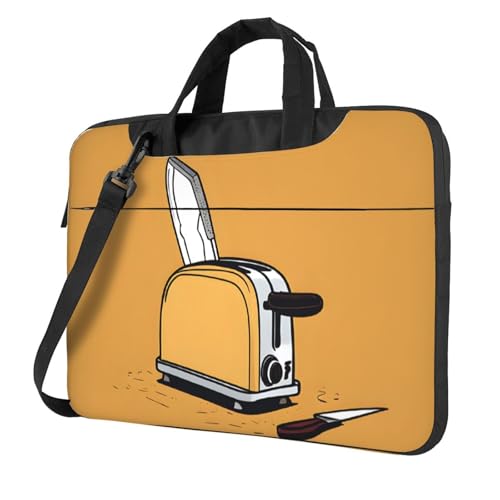 Sac à bandoulière pour ordinateur portable Mignon Crying Chainsaw antichoc et slim