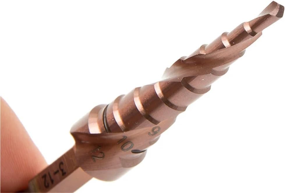 M35 Cobalt Step Drill Bit High Speed Steel Cone Hex Shank Metal Drill Bit Tool Hole Cutter for Stainless Steel(3-12)