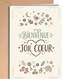 Carte Naissance   Carte Naissance Bébé   Bienvenue Bébé Bienvenue Bébé Garçon, Fille ou Genre Neutre   Félicitations aux Nouveaux Parents Carte   Bapteme, Gender Reveal Cadeau   EU 297