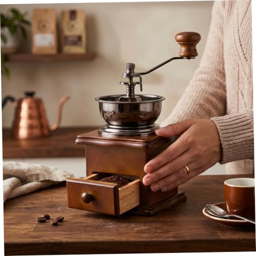 Molinillo de café manual con grosor ajustable que evita quemar el grano 4