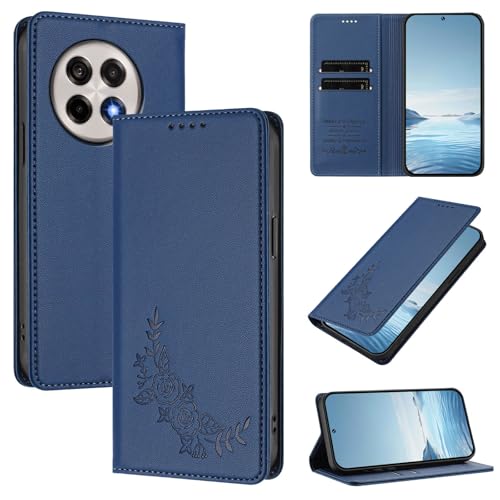�Ή��@�� for Tecno Camon 30S / 30S Pro �t���b�v���X�^���h �}�O�l�b�g�J�� �E�H���b�g�^�P�[�X Blue