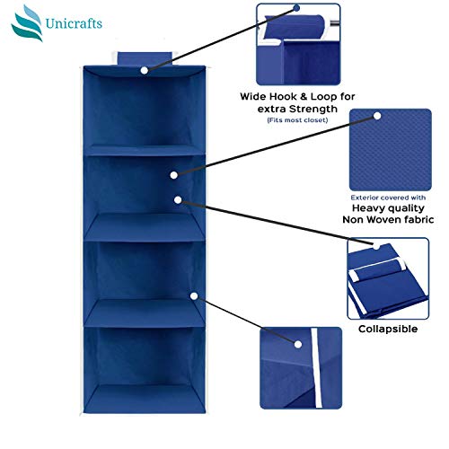 Image of Hanging Organizer (Blue, Pack of 1 (4 Shelf))