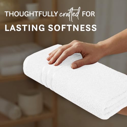 Image of MYTRIDENT Towel for Bath | Comfort Living Towels | Quick Drying | Travel Friendly | Bath Towel for Men /Women | 1 Piece Towel for Bath Large Size |100% Cotton 400 GSM | 70 cms x 140 cms - Baby Talc