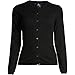 Lands' End Womens Cashmere Cardigan Sweater Black Petite Medium