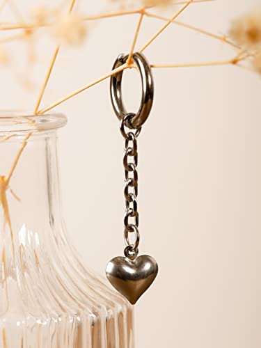 Sacina Gothic Punk Heart Chain Earrings, Gothic Emo Punk Grunge Earrings, Halloween Christmas Jewelry Gift For Women4