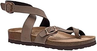 CUSHIONAIRE Women's, Lara Footbed Sandal 7 M Brown