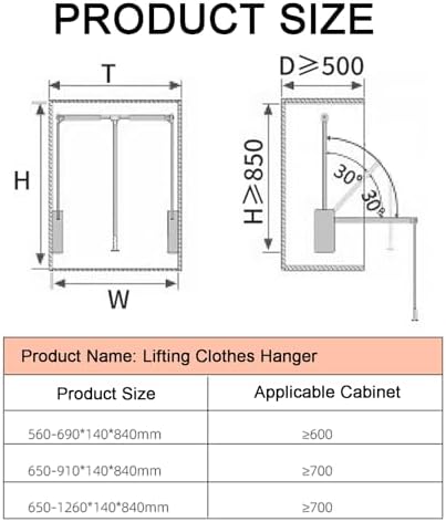 Portable Foldable Tripod Clothes Drying Rack - Space-Saving Floor Standing Laundry Drying Solution With Rotating Design & Lifting Pull-Down Rod, Double Buffer Rails For Efficient,560-690Mm-Grey
