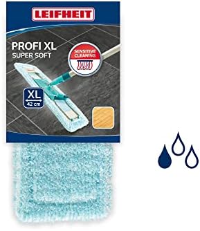 Leifheit Profi XL Mop Replacement Wiper Cover Micro Duo, Micro fibre mix for effective cleaning across all floor types, Fits all Leifheit Profi Mops, 42 cm width