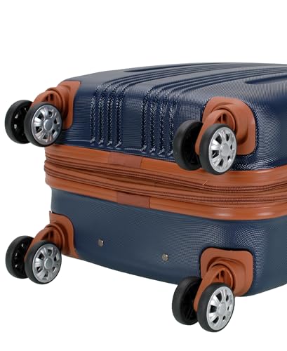 Image of Rockland London Hardside Spinner Wheel Luggage, Navy, Carry-On 20-Inch