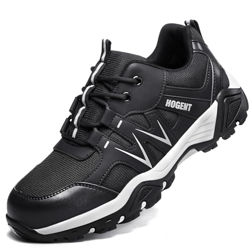 Hogent Steel Toe Shoes for Men Rubber Non Slip Work