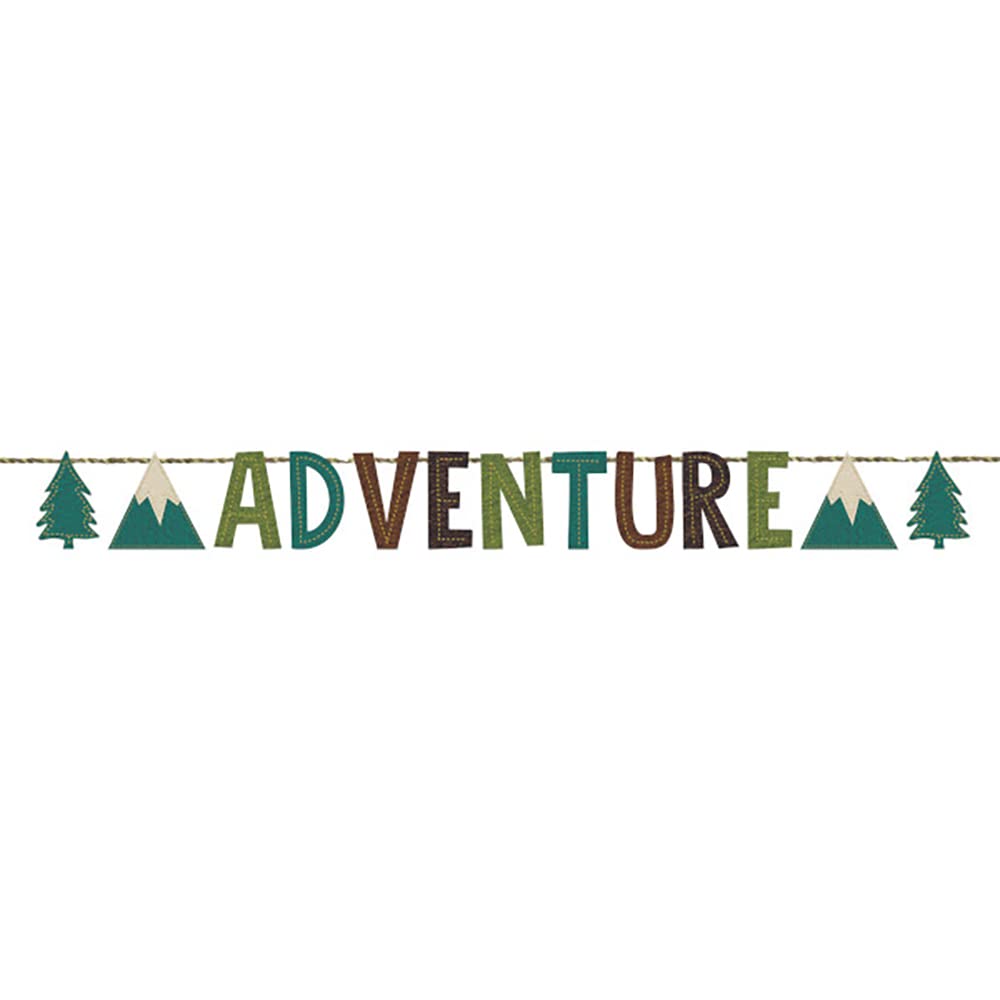 Banner colgante woodland de 5 1/2 x 6 para adornar paredes vacias en fiestas tematicas