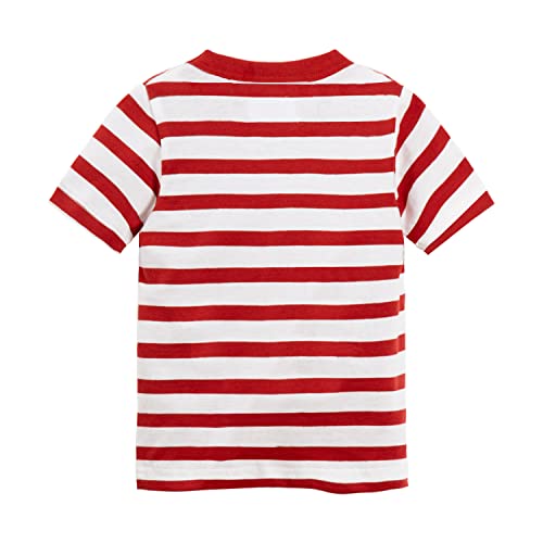 Image of Mud Kingdom T-Shirt for Boys Short Sleeve Plain Cotton Classic Summer Casual Stripe
