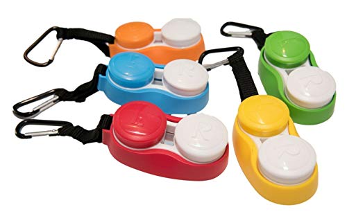 Étuis pour lentilles de Contact étuis Plats de Rangement avec Clip pour Un Style de Vie Actif Kit pour vis à Couvercle Rabattable à Visser Lot de 5 Couleurs mélangées - Image 3