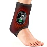 Cordless Foot and Ankle Massager for Pain Relief, Rechargeable Foot Massager for Neuropathy Ankle Heating Pad Wrap with Massage for Circulation, 6 Heat & 3 Vibration Levels, Auto Shut-Off (Black)